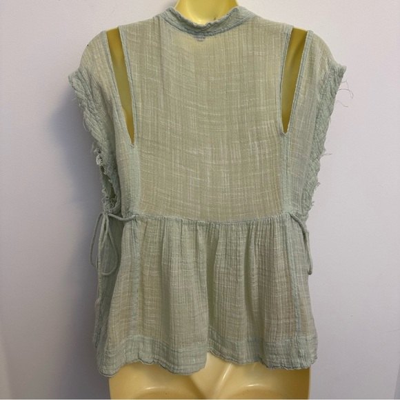 FP ONE Sage Green Muslin Top - Picture 2 of 9